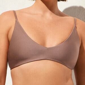 J Crew Lana Classic Sculpt Bikini Swim Top Women's XS Smoky Willow Wood